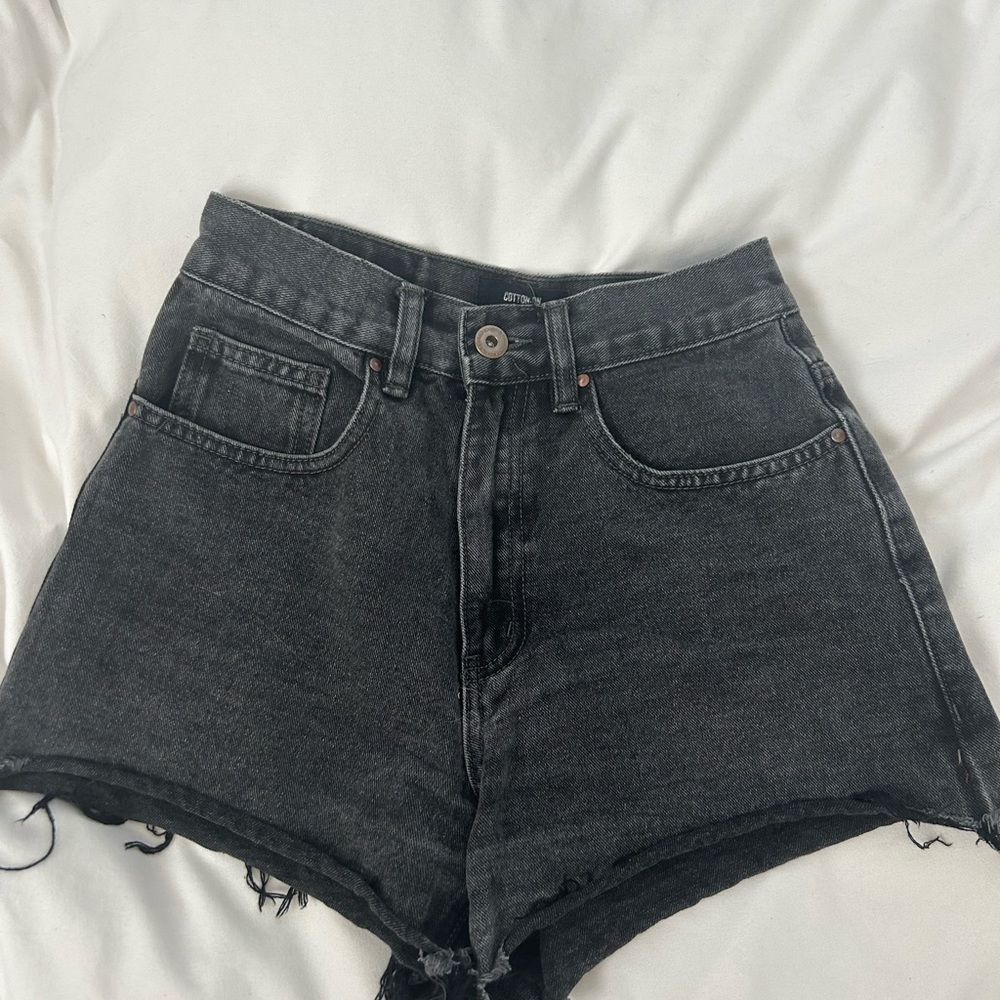 Black Jean shorts